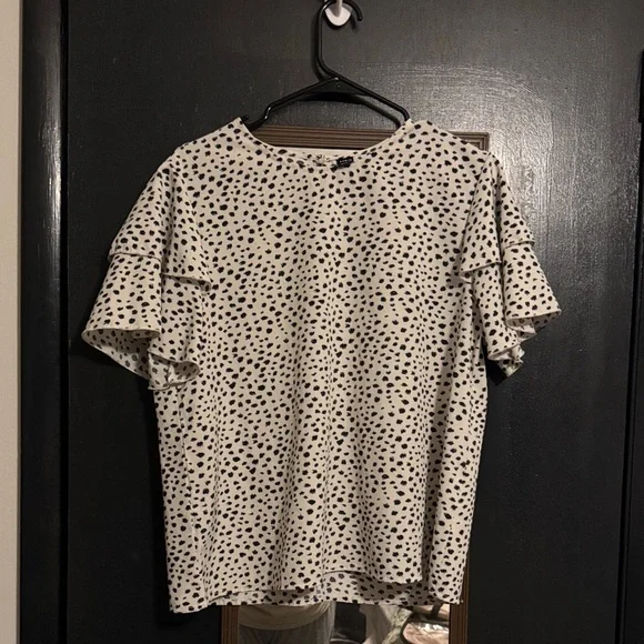 SHEIN Black and White Polka Dot Blouse - Picture 1 of 1